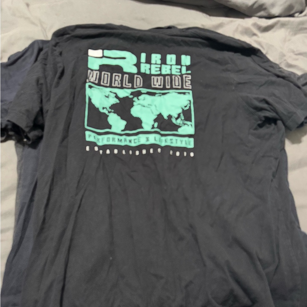 Iron Rebel Black Tee with Graphic Design